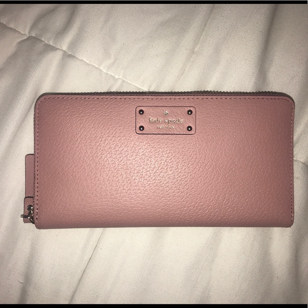 LIGHT PINK KATE SPADE WALLET w/ mini wallet